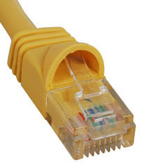 PATCH CORD, CAT 6, MOLDED BOOT, 14'  YL