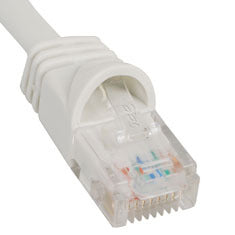 PATCH CORD, CAT 6, MOLDED BOOT, 7'  WH