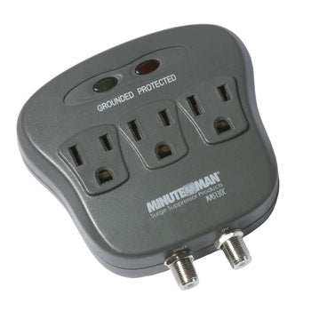 3-Outlet Surge Protector w/ coax