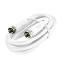 25' F-F White RG6/UL Cable