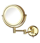 Halo Lighted Wall Mirror Bright Brass