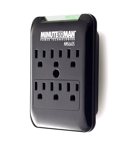 6 Outlet Wall Tap Surge Suppressor, 540J