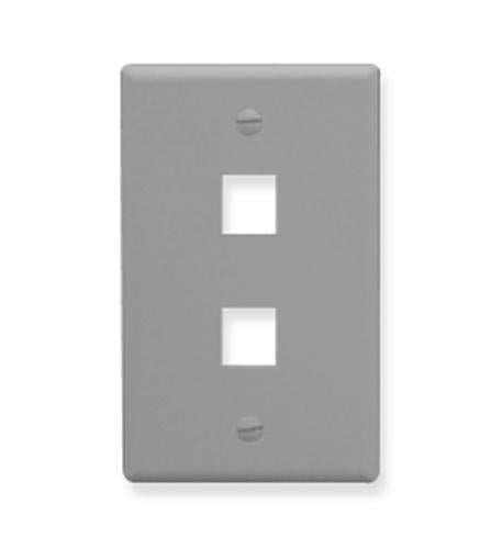 IC107F02GY - 2 Port Face - Gray