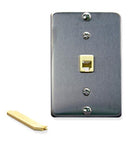 Wall Plate IDC 6P6C STAINLESS STEEL