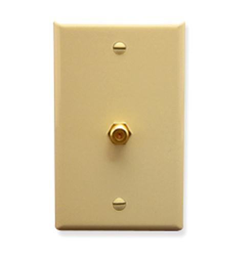 WALL PLATE, F-TYPE, IVORY