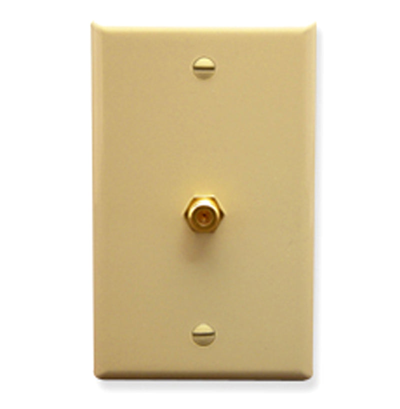 WALL PLATE, F-TYPE, IVORY