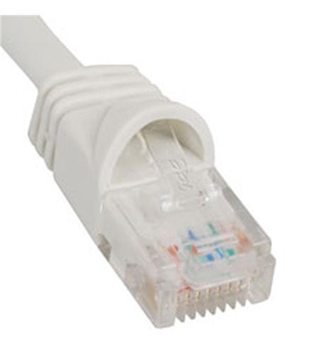 PATCH CORD, CAT 5e, MOLDED BOOT, 1' WH