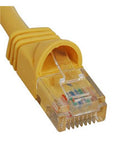 PATCH CORD, CAT 5e, MOLDED BOOT, 1' YL