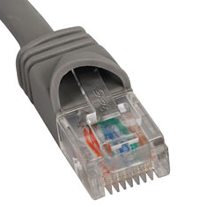 PATCH CORD, CAT 5e, MOLDED BOOT, 3' GY