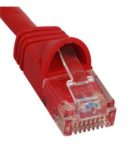 PATCH CORD, CAT 6, BOOT, 1'  RD