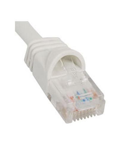 PATCH CORD, CAT 6, BOOT, 1'  WHITE