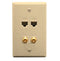 FACEPLATE IDC 2 DATA and 2 F TYPE IVORY