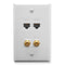 FACEPLATE IDC 2 DATA and 2 F TYPE WHITE