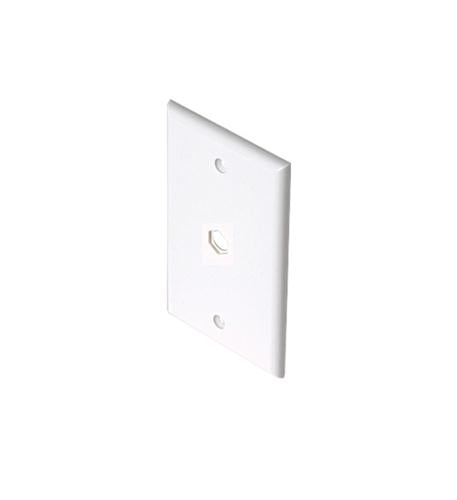 TV White 1-Hole Wall Plate