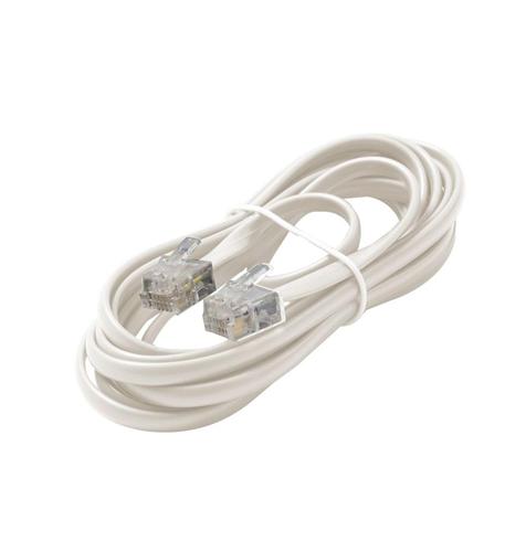 4C 15' White Modular Line Cord