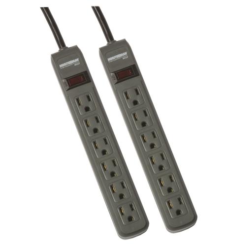 2 Pack Power Strips with 3ft Cord, 241J