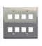 IC107DF8SS 8 PORT FACEPLATE STAINLESS