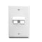 FACEPLATE, ANGLED, 1-GANG, 2-PORT, WHITE